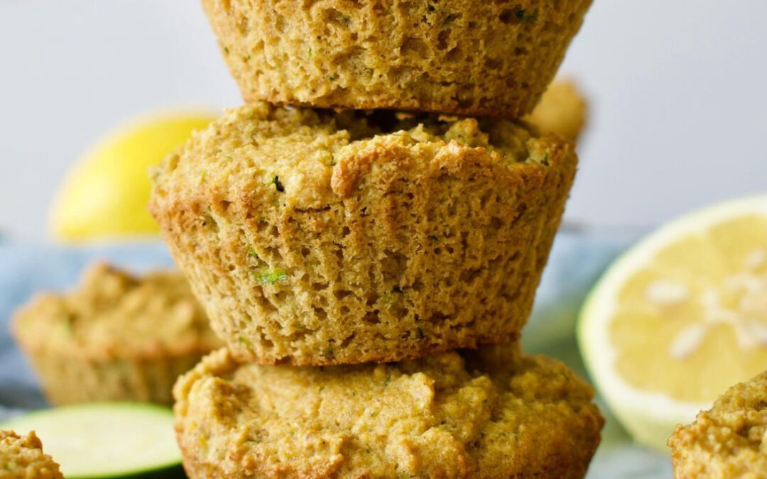 Lemon Zucchini Muffins (Gluten-Free, Paleo, Nut-free, Dairy-free)